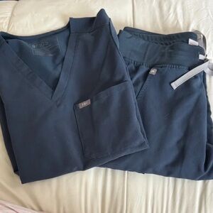 FIGS SET  🌊 Dark Harbor Zamora Joggers XSP & Catarina Top XS